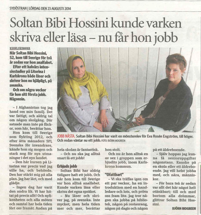 Vår student Bibi fick jobb!