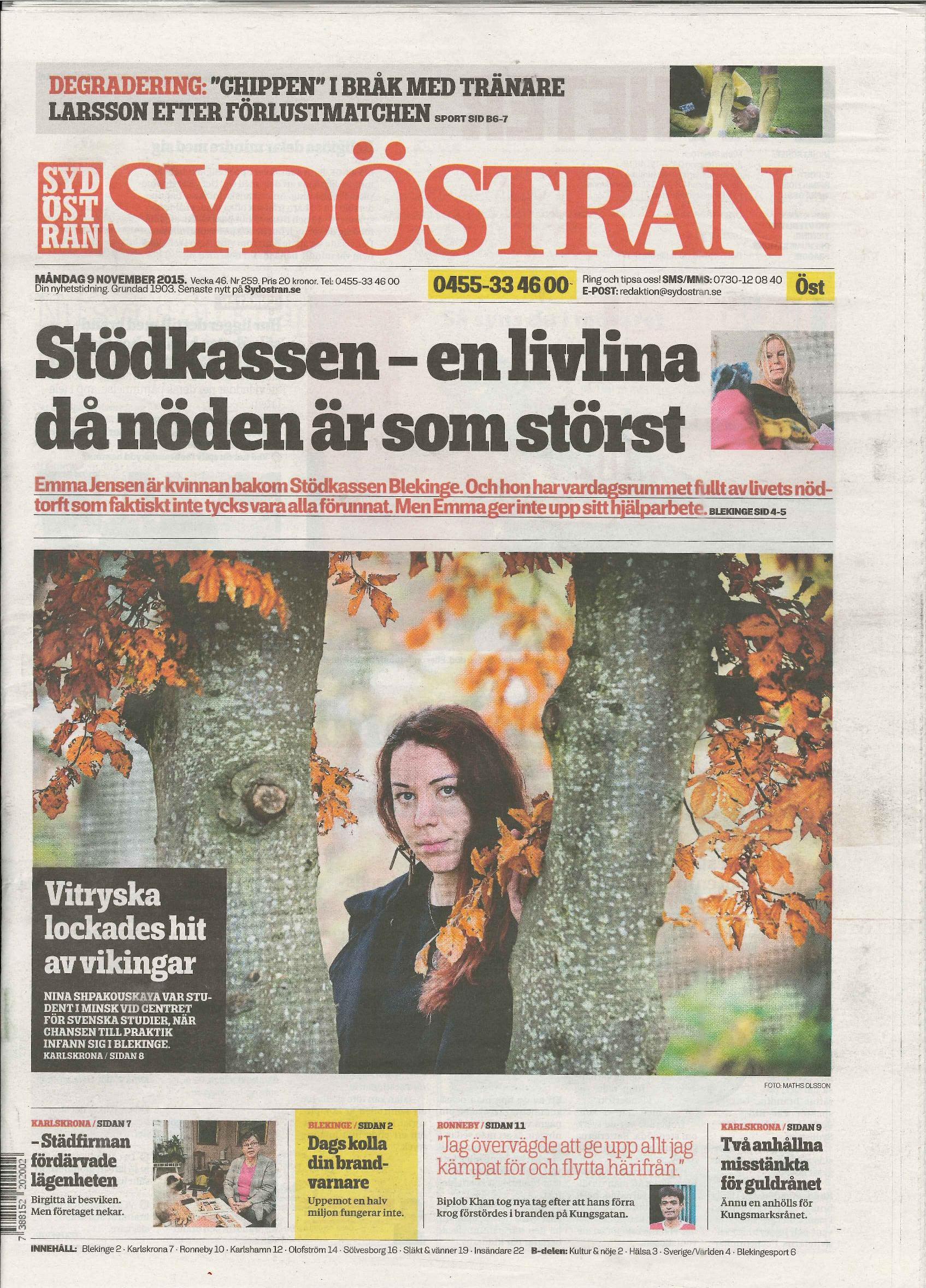 Sydöstran har skrivit om Litorinas praktikant