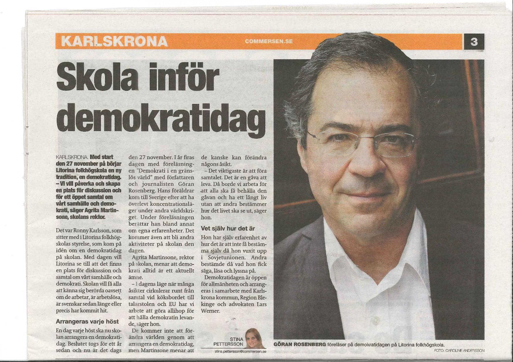 Skola inför demokratidag