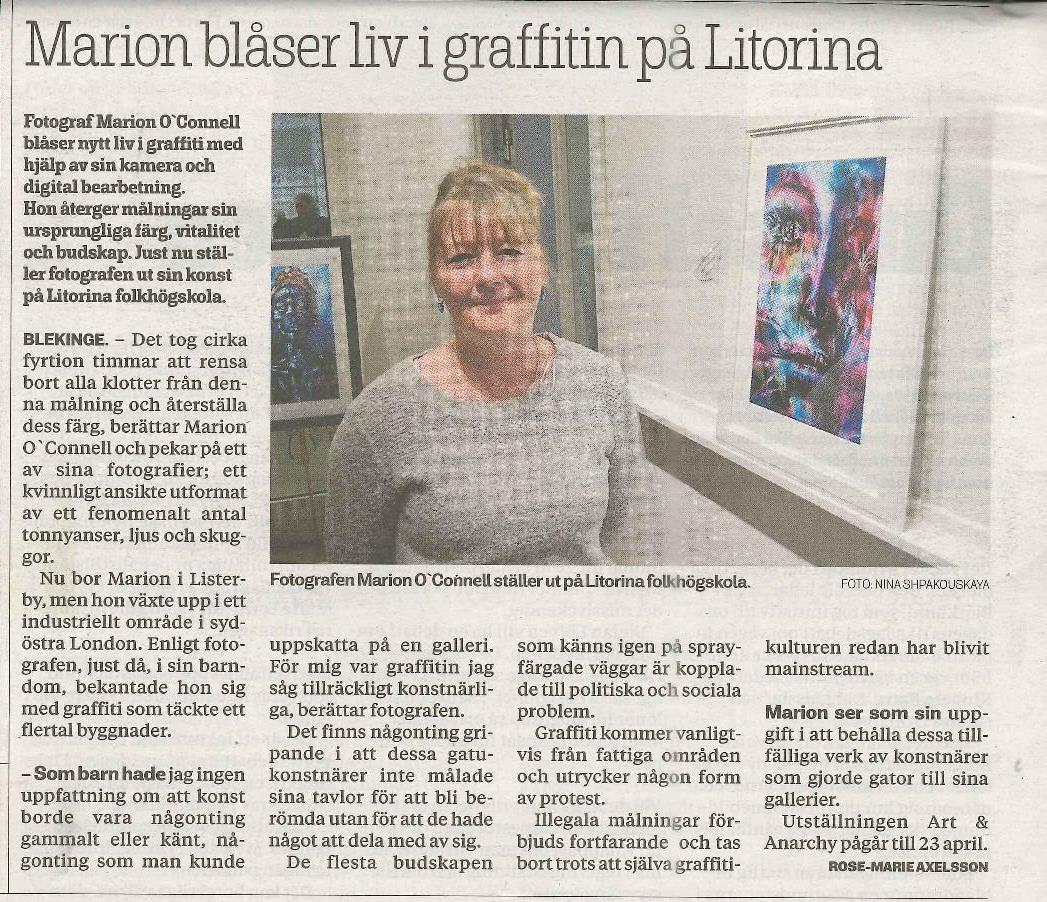 Marion blåser liv i graffitin på Litorina