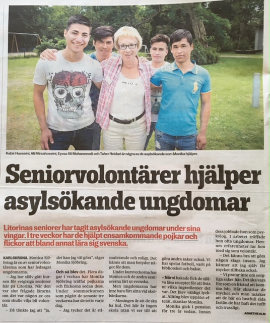 Läs om Monika Sjöbring och hennes uppdrag som seniorvolontär i dagens Sydöstran.